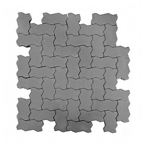 Тротуарная плитка вибропрессованная ВОЛНА | Серый | 240х135х70 | BRAER